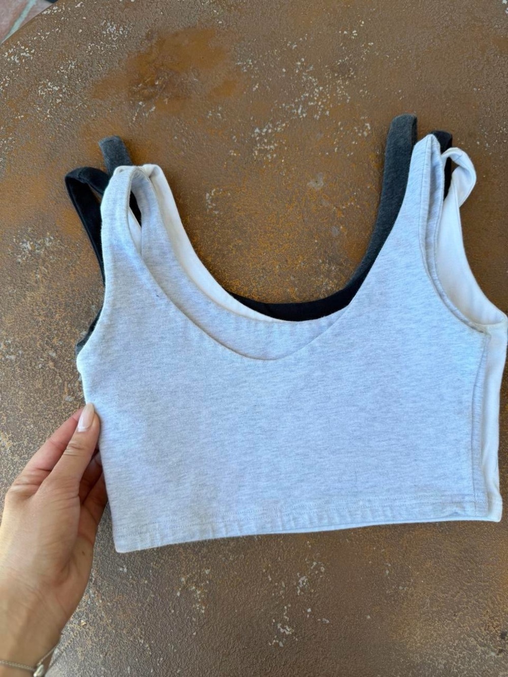 Vtg 4 pack of cotton crop tops/ sports bra #y2k #basics #activewear - Picture 3 of 4